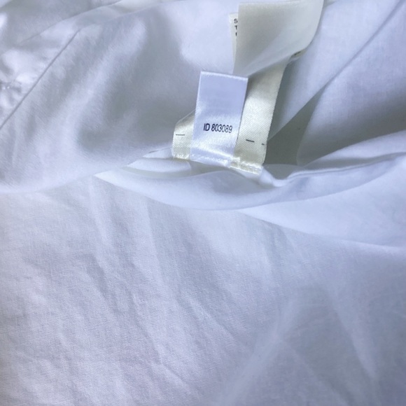 Chico’s Lace-Up Sleeve Shirt Woman’s 1 Small or 8 White 3/4 Length Sleeves - Picture 8 of 15